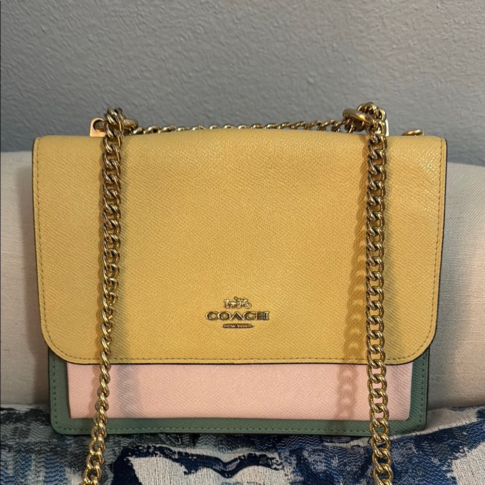 Coach Colorblock Klare Crossbody Bag with Gold Hardware